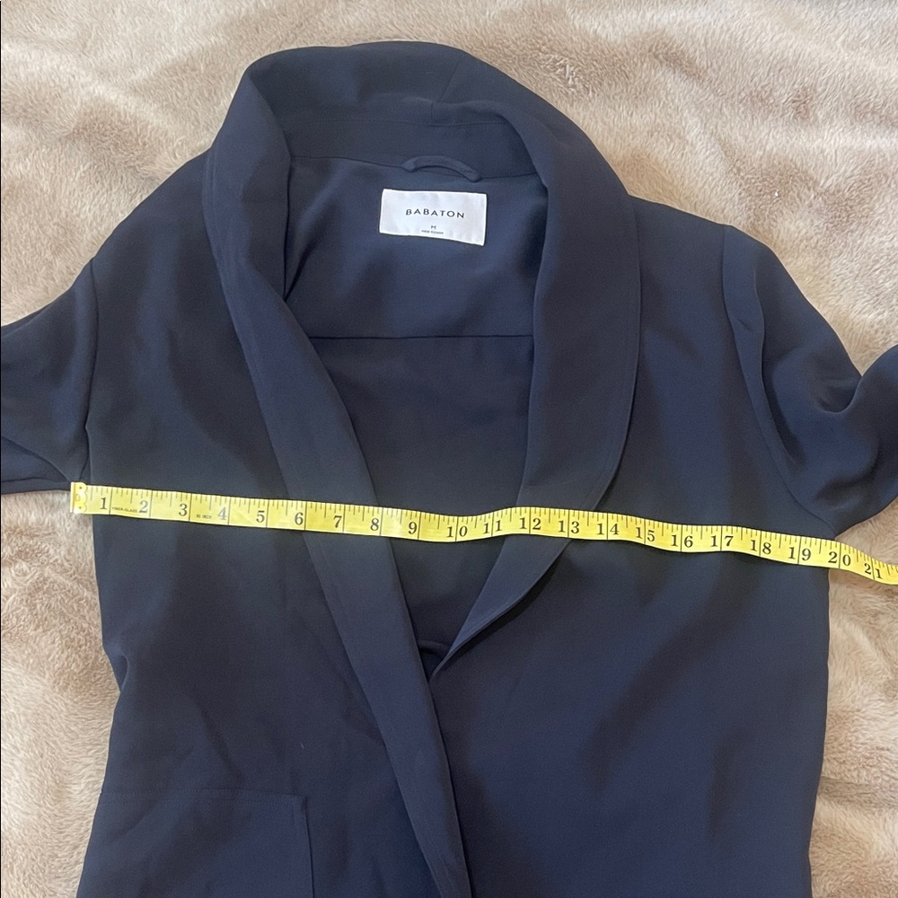 Babaton Black Long Open Front Duster Coat - Picture 15 of 16